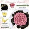 Waipfaru Glitter Roses Bouquet,24pcs Glitter Artificial Flowers,DIY Glitter Everlasting Rose Bouquet with Stem for Valentine's Day Gift,Engagement,Anniversary,Wedding