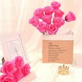 Waipfaru Glitter Roses Bouquet,24pcs Glitter Artificial Flowers,DIY Glitter Everlasting Rose Bouquet with Stem for Valentine's Day Gift,Engagement,Anniversary,Wedding