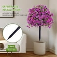 Waipfaru Outdoor Artificial Flower Decorations,22inch Fake Daisies Shrub with Eucalyptus Leaves,UV Resistant Artificial Plant for Indoor Outdoor Front Porch Gardens