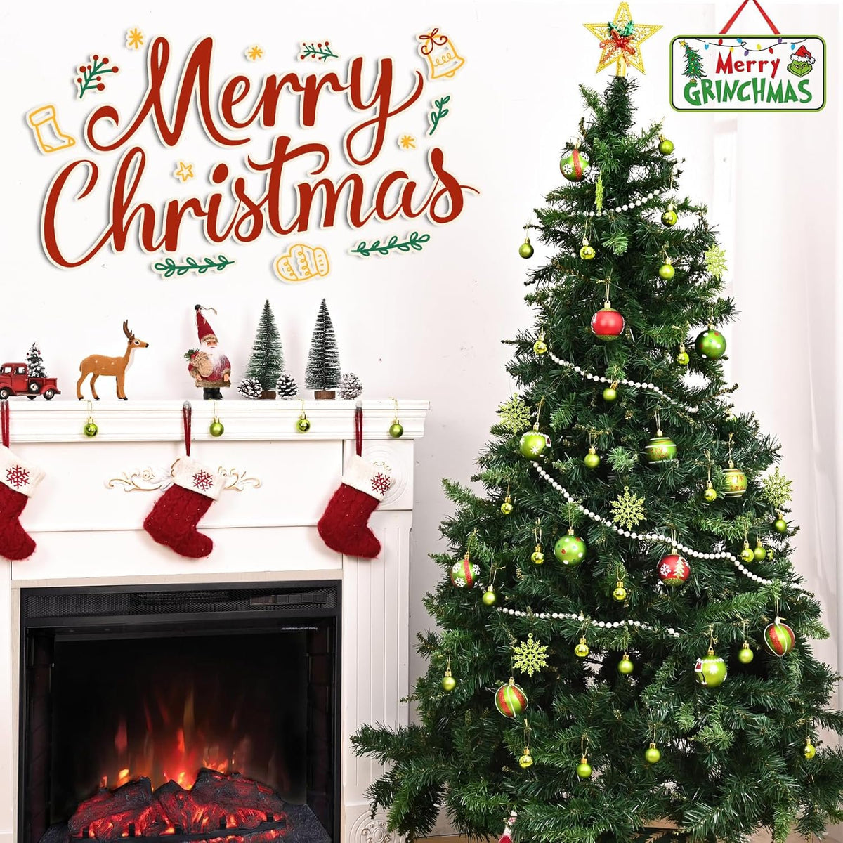 Waipfaru Christmas Balls Ornaments for Xmas Tree,50Pcs Shatterproof Christmas Tree Decorations, 2.36" Hanging Xmas Ball Ornaments Set for Holiday Party Decoration