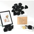 Waipfaru Glitter Roses Bouquet Black,24pcs Glitter Artificial Flowers,DIY Glitter Everlasting Rose Bouquet with Stem for Valentine's Day Gifts,Engagement,Anniversary,Wedding