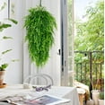 Waipfaru Artificial Hanging Plants Fern Vine,4 Pack Fake Ivy Leaves Plastic Plants, Faux UV Resistant Greenery Decor for Indoors & Outdoors