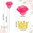 Waipfaru Glitter Roses Bouquet,24pcs Glitter Artificial Flowers,DIY Glitter Everlasting Rose Bouquet with Stem for Valentine's Day Gift,Engagement,Anniversary,Wedding