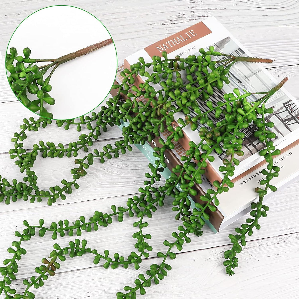 Waipfaru Artificial Hanging Plants,4 Pack Faux Hanging Greenery, Lush Fake Hanging Vines for Indoor Outdoor Decor