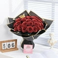 Waipfaru Glitter Roses Bouquet,24pcs Artificial Rose Flower,DIY Glitter Everlasting Rose Bouquet with Stem for Valentine's Day Gifts,Engagement,Anniversary,Wedding