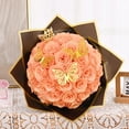 Waipfaru Glitter Roses Bouquet,24pcs Glitter Artificial Flowers,DIY Glitter Everlasting Rose Bouquet with Stem for Valentine's Day,Engagement,Anniversary,Wedding