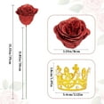 Waipfaru Glitter Roses Bouquet,24pcs Artificial Rose Flower,DIY Glitter Everlasting Rose Bouquet with Stem for Valentine's Day Gifts,Engagement,Anniversary,Wedding