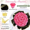 Waipfaru Glitter Roses Bouquet,24pcs Glitter Artificial Flowers,DIY Glitter Everlasting Rose Bouquet with Stem for Valentine's Day Gift,Engagement,Anniversary,Wedding