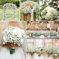 Waipfaru 12 Pcs Artificial Baby Breath Flower Pick, 21inch Real Touch Silk Faux Gypsophila Bouquets for Wedding Arrangement Party Home Decoration(White)