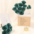 Waipfaru Glitter Roses Bouquet,24pcs Glitter Artificial Flowers,DIY Glitter Everlasting Rose Bouquet with Stem for Valentine's Day Gift,Engagement,Anniversary,Wedding