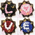 Waipfaru Pink Glitter Roses Bouquet,56pcs Artificial Roses Flowers,DIY Glitter Everlasting Rose Bouquet with Stem for Valentine's Day Anniversary(36 Pink&20 White)