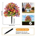 Waipfaru Outdoor Artificial Flower Decorations,22inch Fake Daisies Shrub with Eucalyptus Leaves,UV Resistant Artificial Plant for Indoor Outdoor Front Porch Gardens