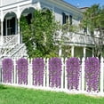 Waipfaru Artificial Hanging Flowers for Outdoors Spring Summer Decoration,2 Pcs UV Resistant Faux Silk Violet Fake Flowers for Garden Porch Window Home Decor(Purple)