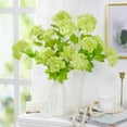 Waipfaru 4Pcs Real Touch Hydrangea Artificial Flower ,27inch Latex Long Stem Hydrangea Flower Bouquets for Home Party Wedding Table Decor