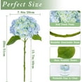 Waipfaru 4Pcs Hydrangea Artificial Flowers,20" Faux Hydrangea Flower with Stems,Full Latex Real Touch Hydrangea Flowers for Office Home Party Wedding Decor(Blue)