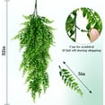 Waipfaru Artificial Hanging Plants Fern Vine,4 Pack Fake Ivy Leaves Plastic Plants, Faux UV Resistant Greenery Decor for Indoors & Outdoors