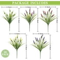 Waipfaru 20 Bundles Artificial Lavender Plants Outdoor, UV Resistant Fake Flowers,Realistic Faux Plastic Lavender Shrubs for Porch Garden Window Box Home Decor (Mix)