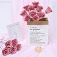Waipfaru Crimson Glitter Roses Bouquet,56pcs Artificial Roses Flowers,DIY Glitter Everlasting Rose Bouquet with Stem for Valentine's Day Anniversary(36 Crimson&20 White)
