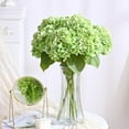 Waipfaru 4Pcs Hydrangea Artificial Flowers,20" Faux Hydrangea Flower with Stems,Full Latex Real Touch Hydrangea Flowers for Office Home Party Wedding Decor(Green)