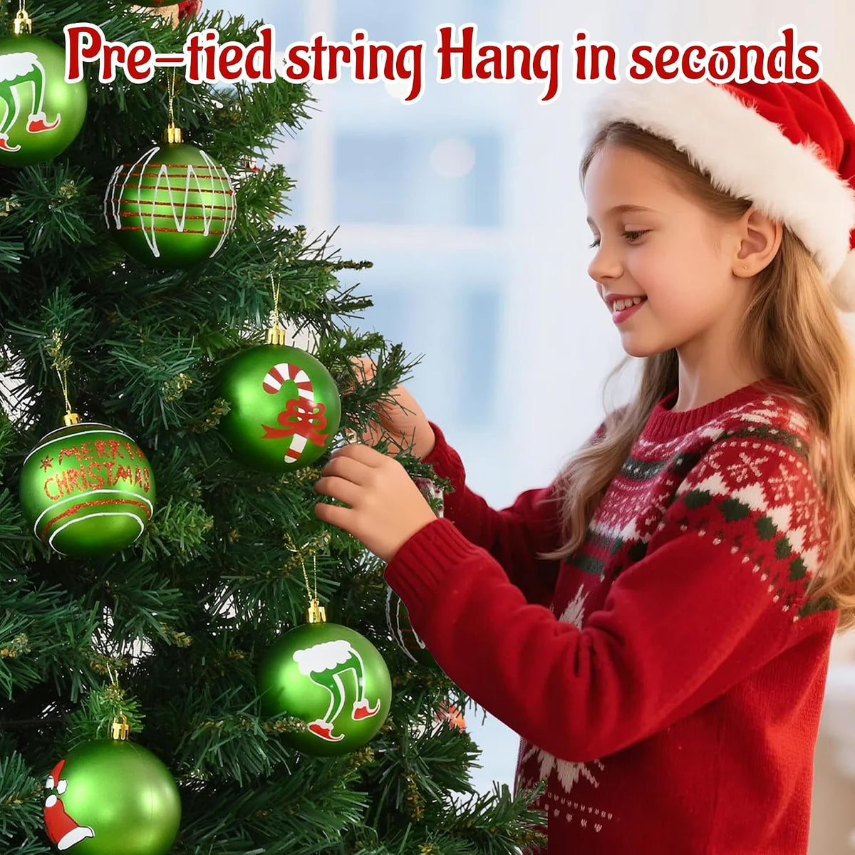 Waipfaru 16Pcs Christmas Ball Ornaments,3.15" Shatterproof Hanging Xmas Ornaments Set for Christmas Holiday Party Decoration