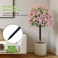 Waipfaru Outdoor Artificial Flower Decorations,22inch Fake Daisies Shrub with Eucalyptus Leaves,UV Resistant Artificial Plant for Indoor Outdoor Front Porch Gardens