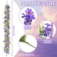Waipfaru Spring Garland with Flowers, 6ft Artificial Lavender Vines for Mantle, Purple Wildflower Garland for Wedding Party Table Centerpiece Decor