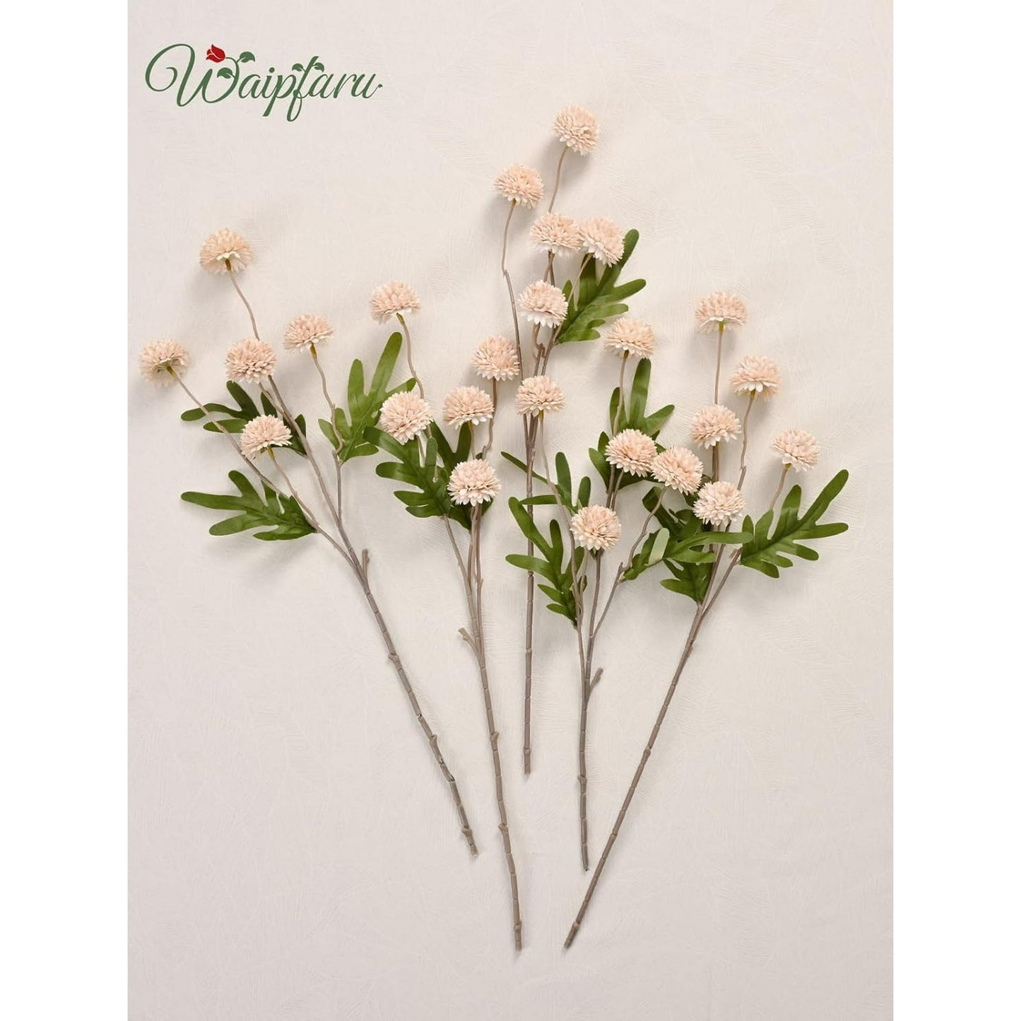 Waipfaru 12pcs Fake Silk Pompon Mum Artificial Flowers,Small Faux Chrysanthemums with Stems,Realistic Floral Decorations for Wedding DIY Bouquet Centerpieces Shower Vase Home Decor