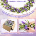 Waipfaru Spring Garland with Flowers, 6ft Artificial Lavender Vines for Mantle, Purple Wildflower Garland for Wedding Party Table Centerpiece Decor