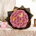 Waipfaru Glitter Roses Bouquet,24pcs Glitter Artificial Flowers,DIY Glitter Everlasting Rose Bouquet with Stem for Valentine's Day Gift,Engagement,Anniversary,Wedding