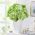 Waipfaru 4Pcs Hydrangea Artificial Flowers,20" Faux Hydrangea Flower with Stems,Full Latex Real Touch Hydrangea Flowers for Office Home Party Wedding Decor(Green)