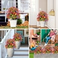 Waipfaru Outdoor Artificial Flower Decorations,22inch Fake Daisies Shrub with Eucalyptus Leaves,UV Resistant Artificial Plant for Indoor Outdoor Front Porch Gardens