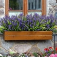 Waipfaru 20 Bundles Artificial Lavender Plants Outdoor, UV Resistant Fake Flowers,Realistic Faux Plastic Lavender Shrubs for Porch Garden Window Box Home Decor (Purple)