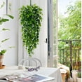 Waipfaru 4 Pcs Fake Hanging Plant,Faux Eucalyptus Leaf Greenery Vine,UV Resistant Plastic Plant,Artificial Hanging Plants,Ivy Room Decor,Outdoor
