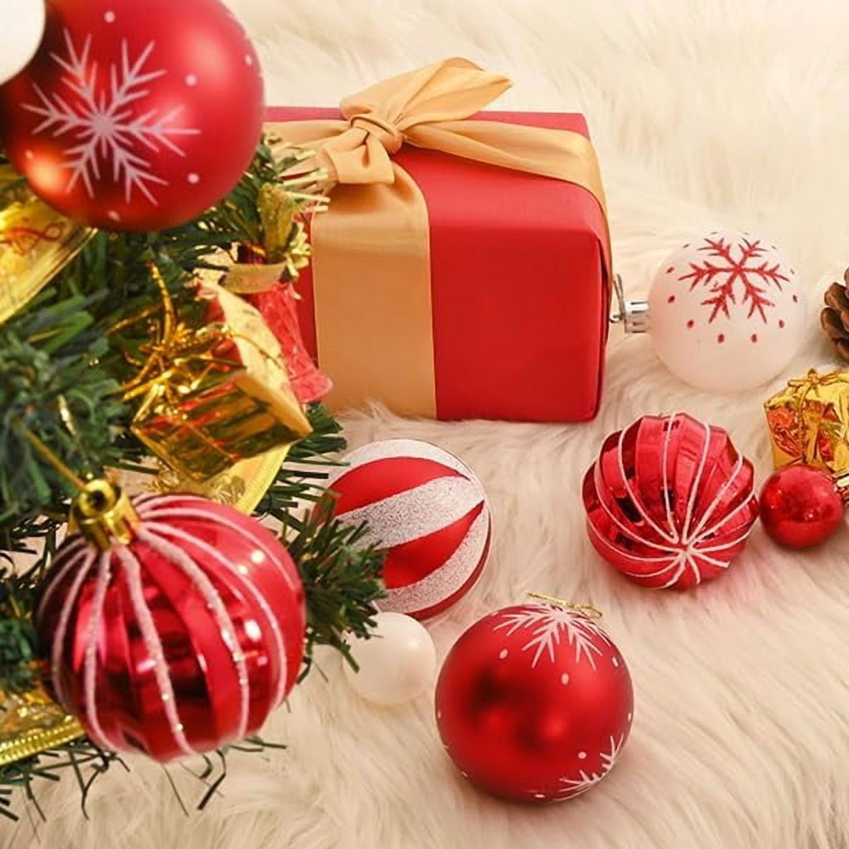 Waipfaru Christmas Balls Ornaments for Xmas Tree,50Pcs Shatterproof Christmas Tree Decorations, 2.36" Hanging Xmas Ball Ornaments Set for Holiday Party Decoration