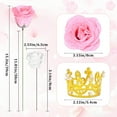 Waipfaru Pink Glitter Roses Bouquet,56pcs Artificial Roses Flowers,DIY Glitter Everlasting Rose Bouquet with Stem for Valentine's Day Anniversary(36 Pink&20 White)