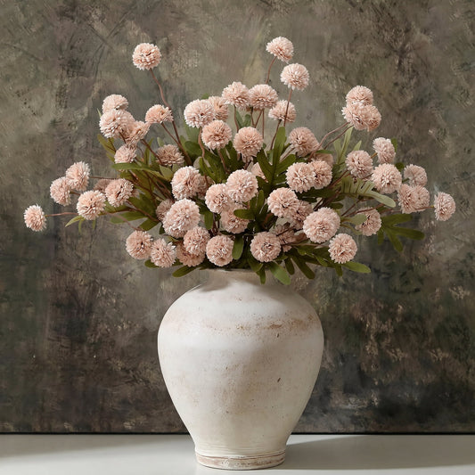 Waipfaru Fake Silk Pompon Mum Artificial Flowers,10 Stem Faux Chrysanthemums,Realistic Floral Decorations for Wedding DIY Bouquet Centerpieces Shower Vase Home Decor