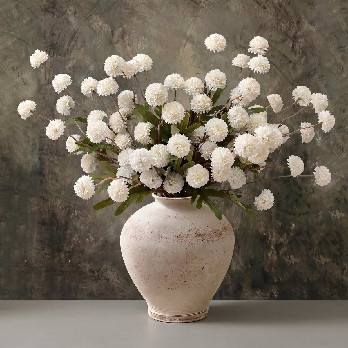 Waipfaru Fake Silk Pompon Mum Artificial Flowers,10 Stem Faux Chrysanthemums,Realistic Floral Decorations for Wedding DIY Bouquet Centerpieces Shower Vase Home Decor