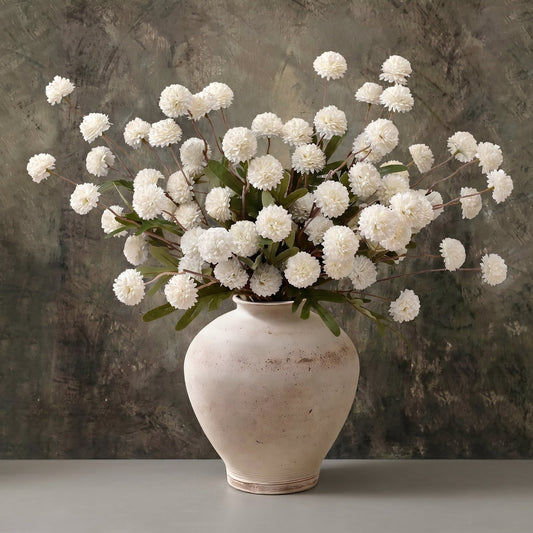Waipfaru Fake Silk Pompon Mum Artificial Flowers,10 Stem Faux Chrysanthemums,Realistic Floral Decorations for Wedding DIY Bouquet Centerpieces Shower Vase Home Decor