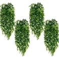 Waipfaru 4 Pcs Fake Hanging Plant,Faux Eucalyptus Leaf Greenery Vine,UV Resistant Plastic Plant,Artificial Hanging Plants,Ivy Room Decor,Outdoor