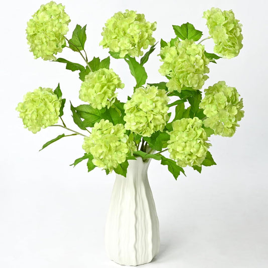 Waipfaru 4Pcs Real Touch Hydrangea Artificial Flower ,27inch Latex Long Stem Hydrangea Flower Bouquets for Home Party Wedding Table Decor