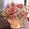 Waipfaru Artificial Fake Plants Flowers for Outdoor Spring Summer Decor,12 Bundles Faux Silk Daisy Realistic UV Resistant for Outside Home Planter Porch Patio Yard Decoration