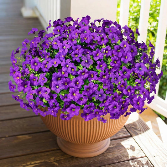 Waipfaru Artificial Flowers for Outdoors Fake Plants Outside Decoration, 12 Bundles UV Resistant Silk Morning Glory,Realistic Faux Flowers for Planter Porch Patio Yard Decor