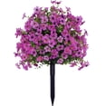 Waipfaru Outdoor Artificial Flower Decorations,22inch Fake Daisies Shrub with Eucalyptus Leaves,UV Resistant Artificial Plant for Indoor Outdoor Front Porch Gardens