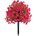 Waipfaru Outdoor Artificial Flower Decorations,22inch Fake Daisies Shrub with Eucalyptus Leaves,UV Resistant Artificial Plant for Indoor Outdoor Front Porch Gardens