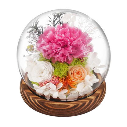 Waipfaru Preserved Rose in Glass Dome with Wooden Base,Eternal Rose Flower for Valentine’s Day, Anniversary, Birthday, Romantic Gift for Her