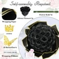 Waipfaru Glitter Roses Bouquet Black,24pcs Glitter Artificial Flowers,DIY Glitter Everlasting Rose Bouquet with Stem for Valentine's Day Gifts,Engagement,Anniversary,Wedding