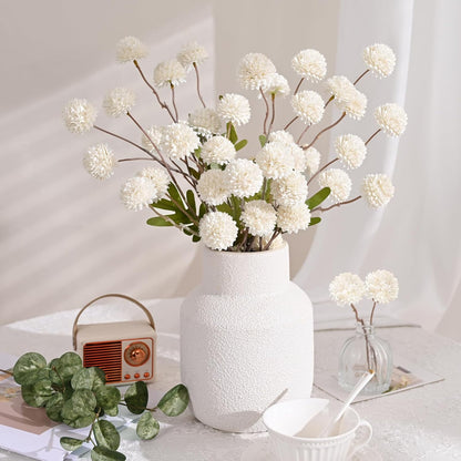 Waipfaru 12pcs Fake Silk Pompon Mum Artificial Flowers,Small Faux Chrysanthemums with Stems,Realistic Floral Decorations for Wedding DIY Bouquet Centerpieces Shower Vase Home Decor