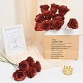 Waipfaru Glitter Roses Bouquet,24pcs Artificial Rose Flower,DIY Glitter Everlasting Rose Bouquet with Stem for Valentine's Day Gifts,Engagement,Anniversary,Wedding