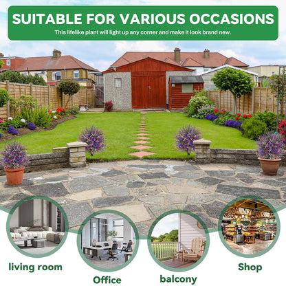 Waipfaru 2 Pack Artificial Topiary Trees for Outdoors,21" Faux Boxwood Ball Shrubs with Ground Spikes,UV Resistant Fake Plants for Front Porch, Garden, Patio Home Decor