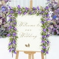 Waipfaru Spring Garland with Flowers, 6ft Artificial Lavender Vines for Mantle, Purple Wildflower Garland for Wedding Party Table Centerpiece Decor